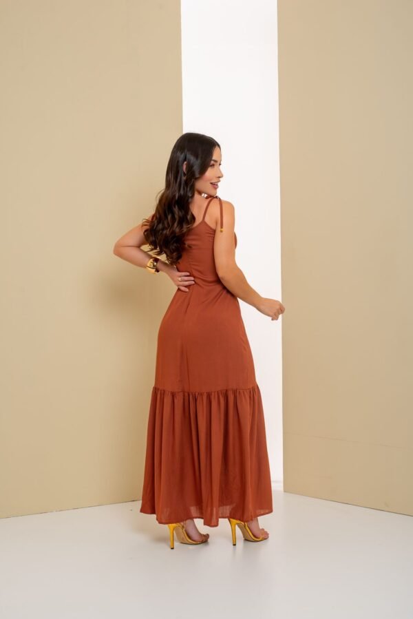 Vestido Longo Laço no Ombro. - Image 2