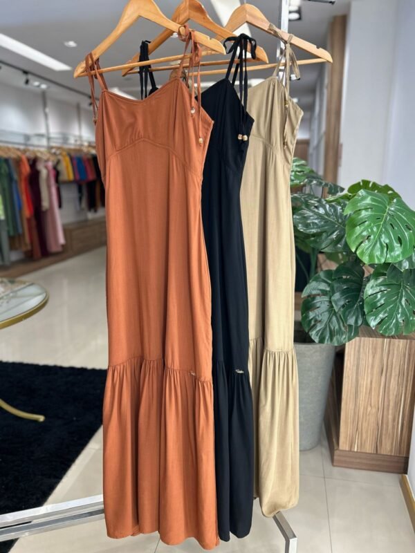 Vestido Longo Laço no Ombro. - Image 3