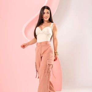 Calça Corte Reto Bolso Lateral
